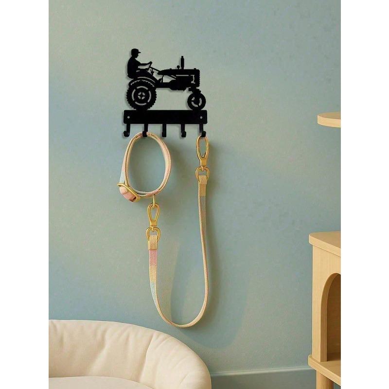 Rustic Metal Wall Key Holder 5 Hooks Farmhouse Entryway Organizer Vintage Home Decor Gift