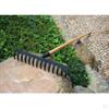 Rake 0cm Wide 14 Heavy Duty Steel Replacement Lawn Leaves Black