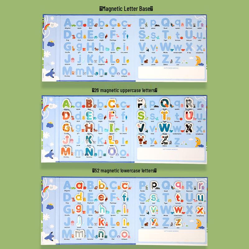 Magnetic Educational Puzzle Book: Baby's First English Words - Certified Safe