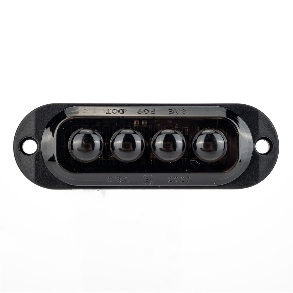 4PCS 12/24 Volt Side Marker Lights LED Smoked Lens Amber 4LED Side Markering Truck Light Boat Trailer Indicator Signal Light