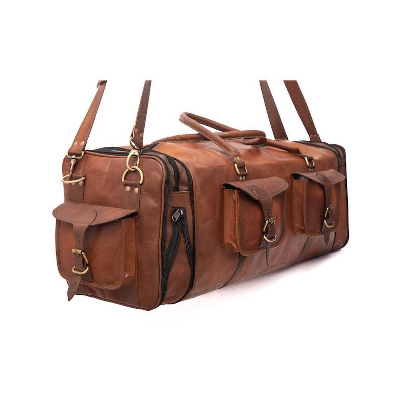 Genuine Leather Duffel Bag, Handmade Travel Duffel Bag, Vintage Duffel, Overnight Bag, Weekender Bag Best Gift