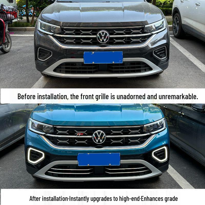 Stainless Steel Decorative Grille Strip for Volkswagen Tayron Bumper