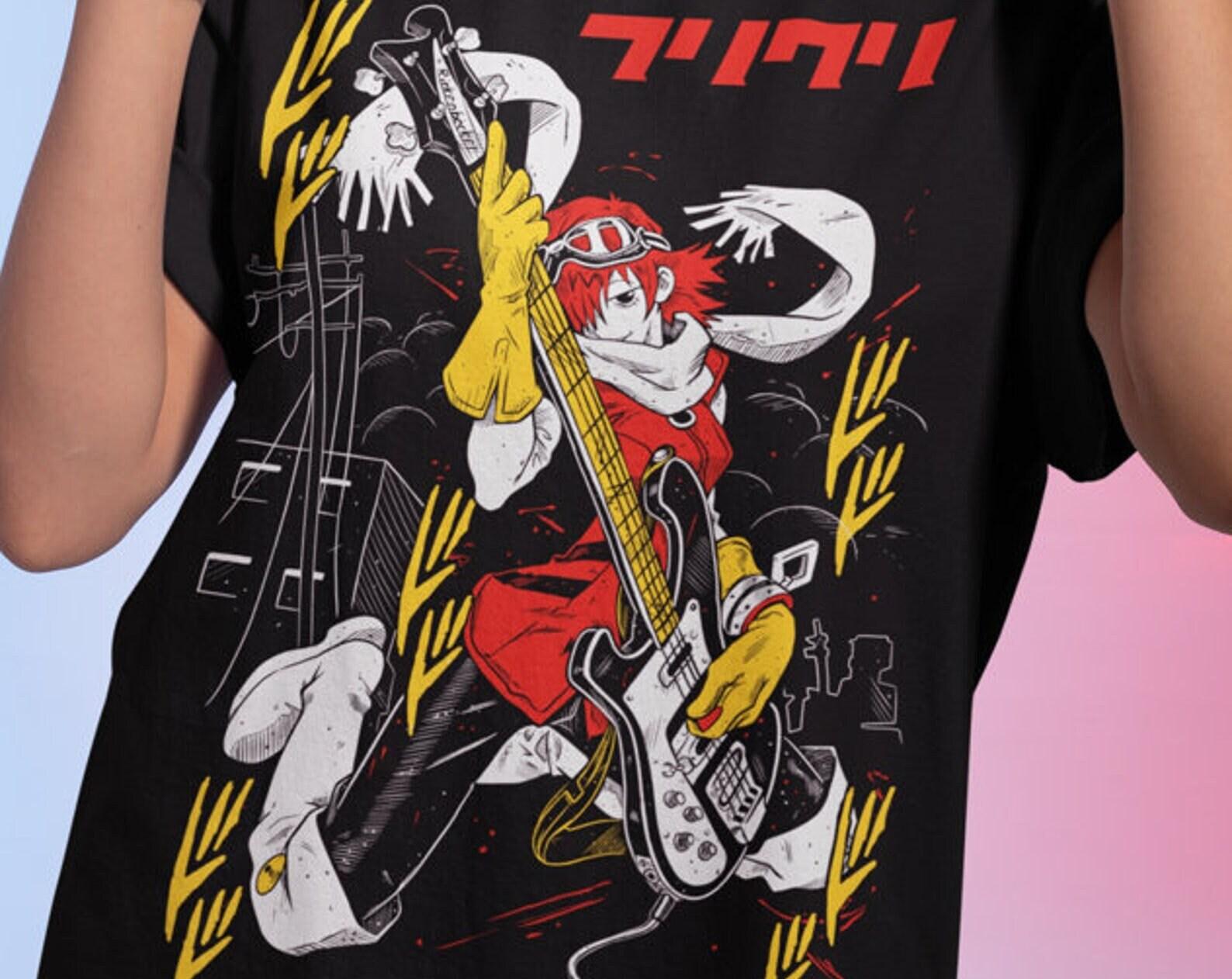 Unisex, Haruko Haruhara Shirt -flcl shirt,flcl T-Shirt,flcl T-Shirt,fooly cooly shirt,anime shirt,anime clothing,haruko shirt,flcl haruko 4XL