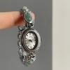 Jade Oval Small Dial Watch Women'S Niche Retro Court Style Bracelet Women'S Watch