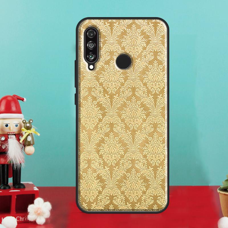 

Gold Floral Pattern For Huawei Nova 9 10 SE 12i 12s 11i 8i Y90 Y60 Y70 Y72 Y73 Y61 Y91 P30 P40 Lite P60 Pro Case Nova 10 SE