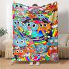 The Amazing World of Gumball Print Flannel Blanket High Quality Warm Comfortable Cover for All Seasons Perfect for Gifts Home Deco