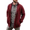Herbst Winter Herren Cardigan Einfarbige Langarm Slim Fit Strickpullover Mantel Lässige Strickjacke