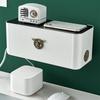 Cable Management Box Storage Cord Organizer Wires Keeper Protector Deer Decorative for Electrical