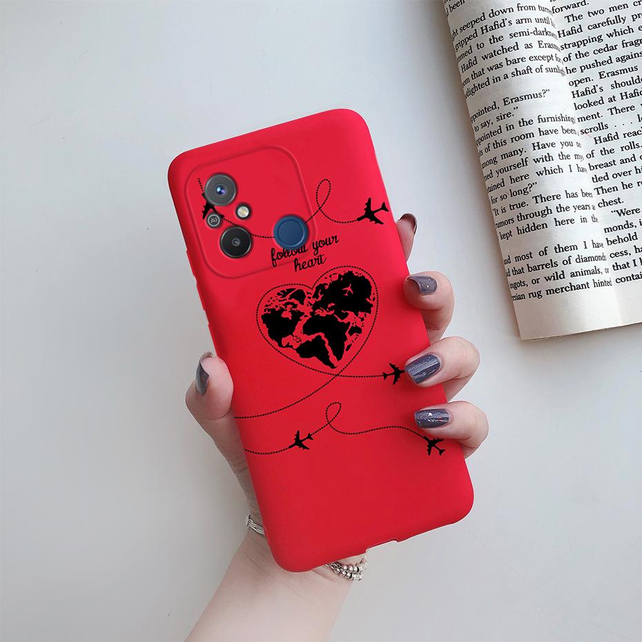 For Xiaomi Redmi 12C Case Cute Love Heart Phone Case Bumper Back Shockproof Soft TPU Cover For Redmi 12C 12 C Case Fundas 6.71''