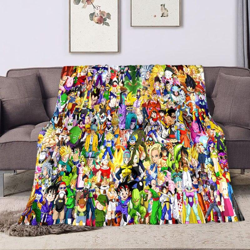 Cartoon Children's Gift Soft Four Seasons Dragon-Ball Portable Blanket Sofa Blanket Thin Sheet Office Tour Sherpa Warm Blanket.