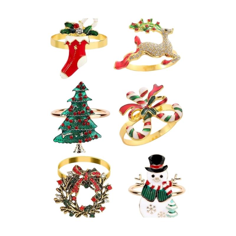 

Фестивальні металеві серветниці з різдвяними дизайнами оленів, елегантний акцент столового посуду для святкових прикрас на вечерю