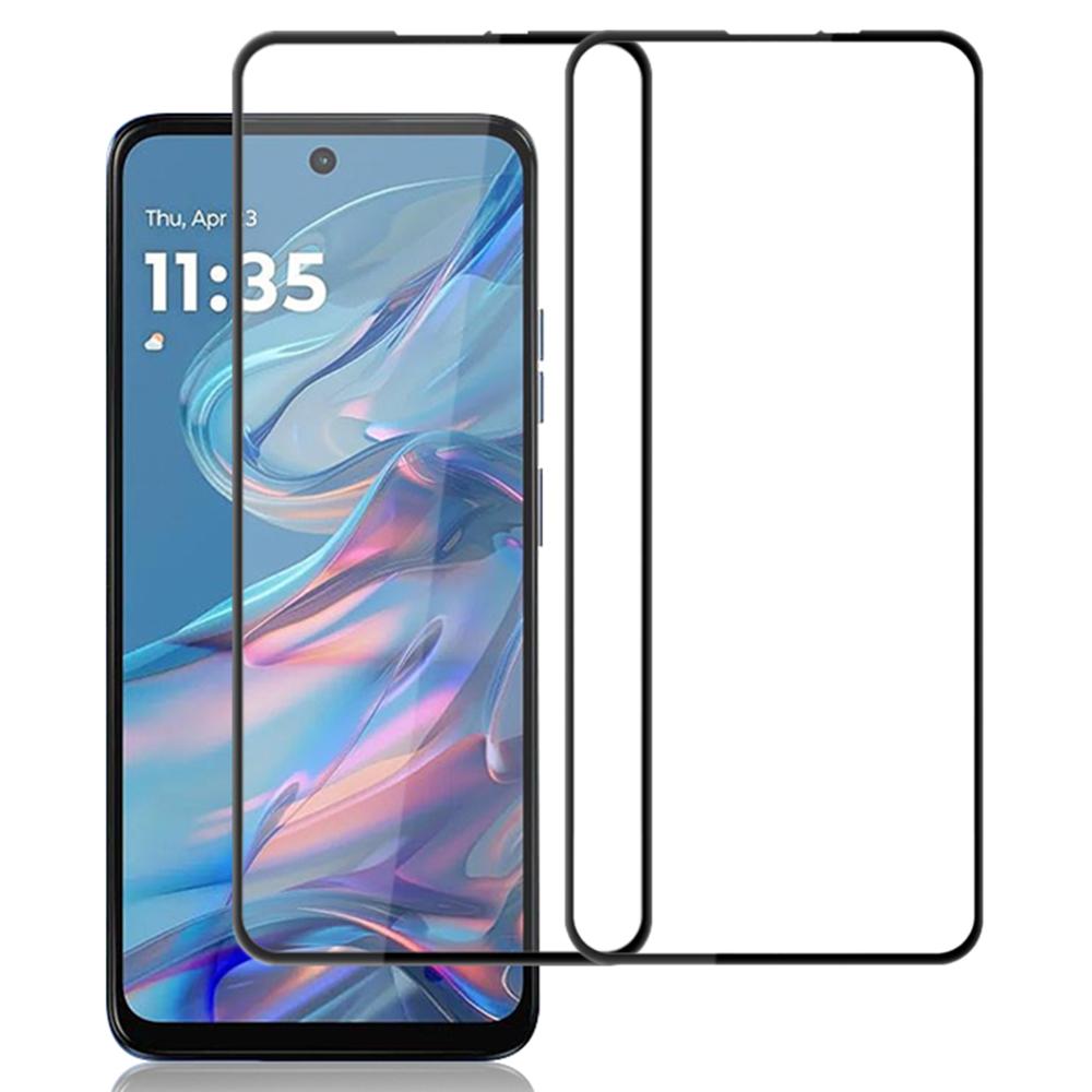 

AMORUS 2Pcs For Motorola Moto G45 5G/G34 5G Screen Protector Shatterproof Silk Printing Tempered Glass Film Black