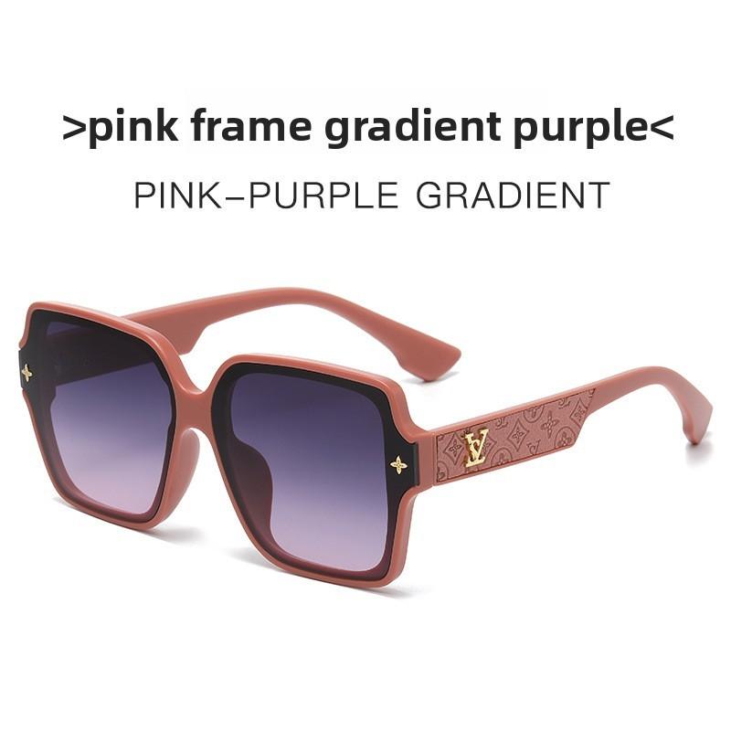 

Fashion Square Glasses Women Uv400 Protective Sunglasses For Casual Street Style PinkGradient