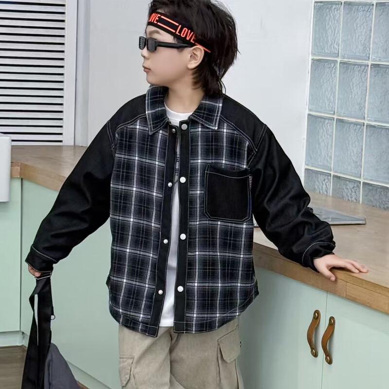 Montagut Boys  Winter Fleece Lined Plaid Jacket 140