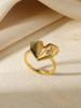 Zircon Heart Rings For Women Men Gold Plated Stainless Steel Heart Ring Wedding Engagement Aesthetic Jewelry Gift