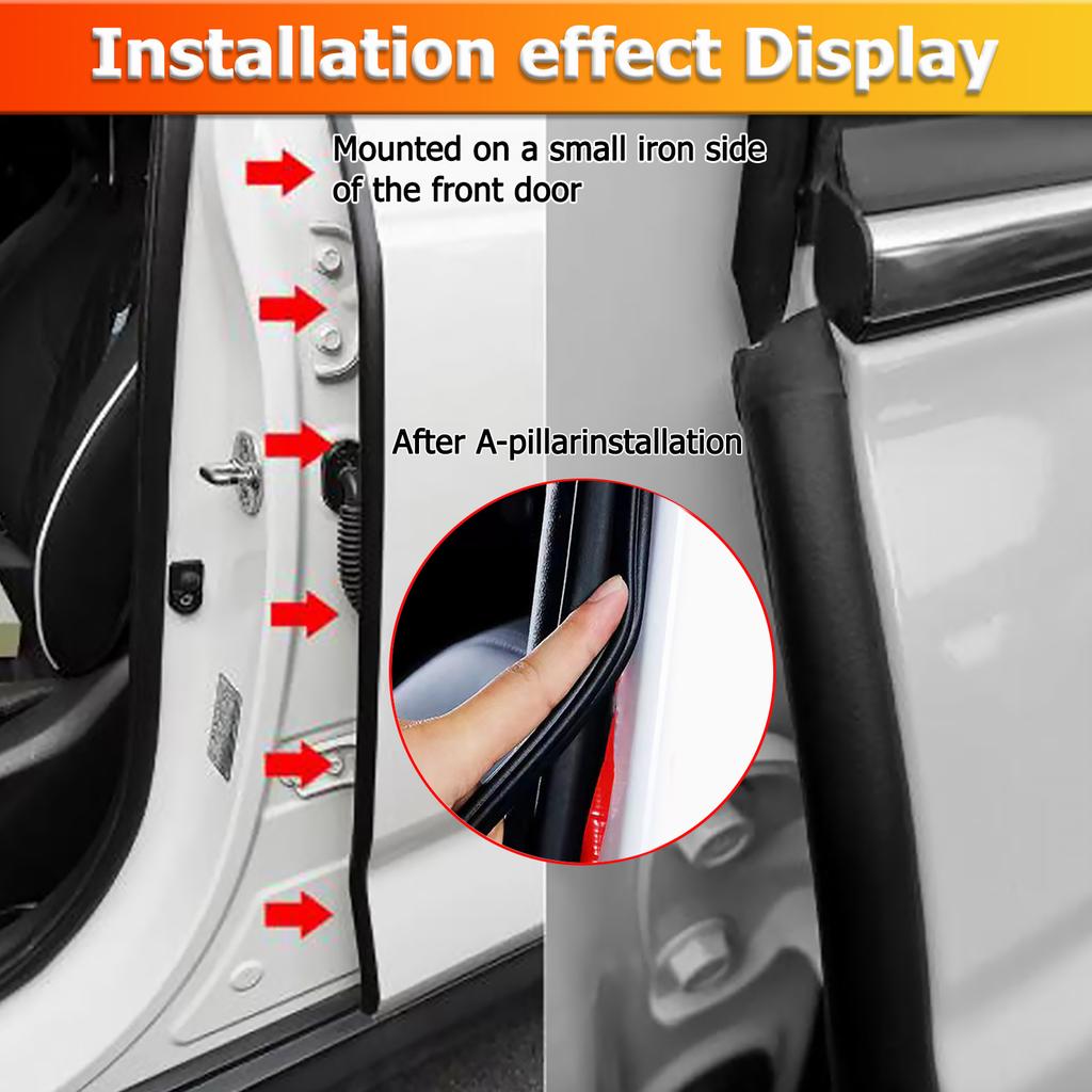 5m Car Door Rubber Seal Strip Double Layer Protector Noise Insulation Car Windshield Trunk Sealer Weatherstrip Auto Accessories