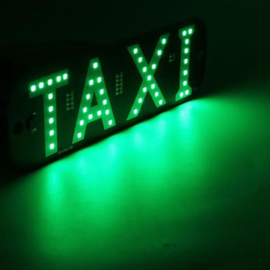 LED Indicator Light Waterproof Taxi Sign Lamp with USB Power Car Windshield Light Stickers for Ride-Hailing Cars Grab Taxi