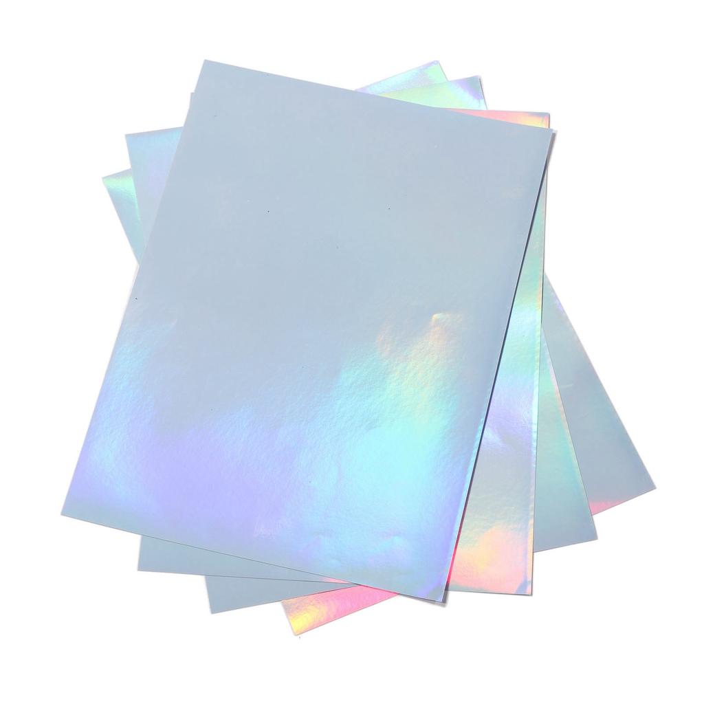 22 Sheets A4 Printable Holographic Sticker Paper Water Proof Inkjet Printer Holographic Stick Adhesive Paper