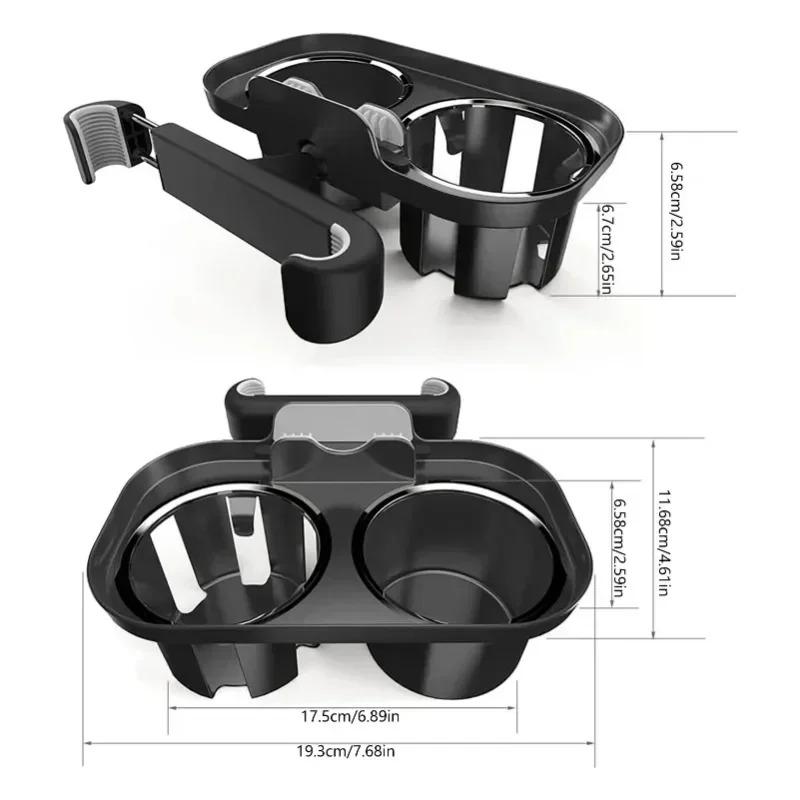 Universal Car Headrest Cup Holder Seat Back Organizer Car Rear Seat Snack Tray Double Cup Holder Car Interior Accessories