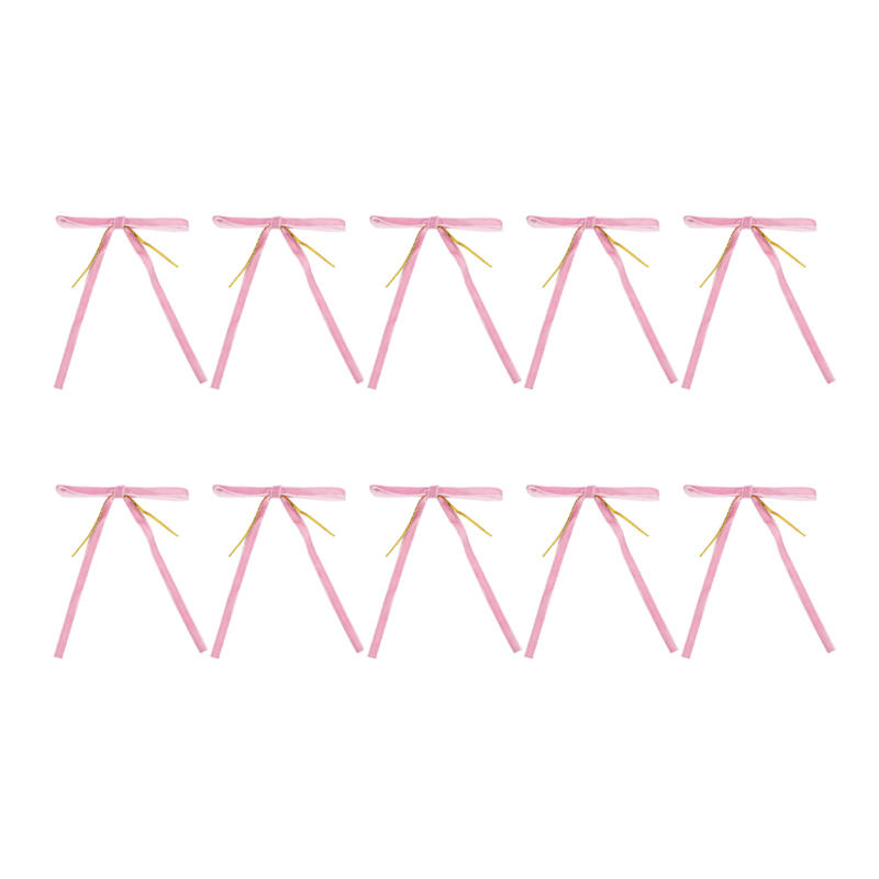 10pcsVelvet Christmas Tree Bows Red Christmas Ribbon Bows Christmas Gift Bow Tie Accessories DIY Handmade