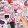 51pcs Y2K Retro Trendy Aesthetic Stickers for DIY Suitcase & Stationery Decoration