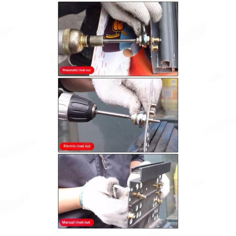 Easy Installs Rivet Nut Set Pack of 77 with Carbon Steel Construction 3mm To 12MM Size Fasteners Set for Efficient Work