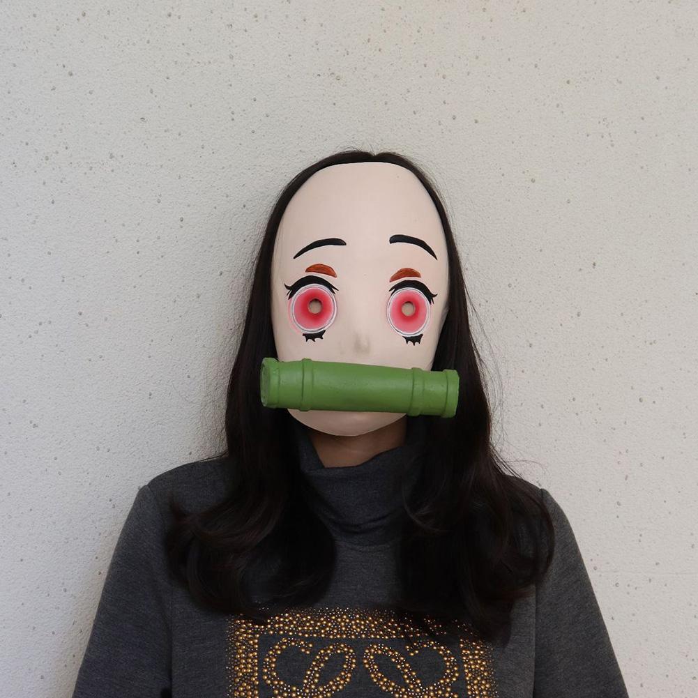 Halloween Cosplay Mask Costume Hashibira Inosuke Masquerade Pig Mask Latex Headgear Youdou#0