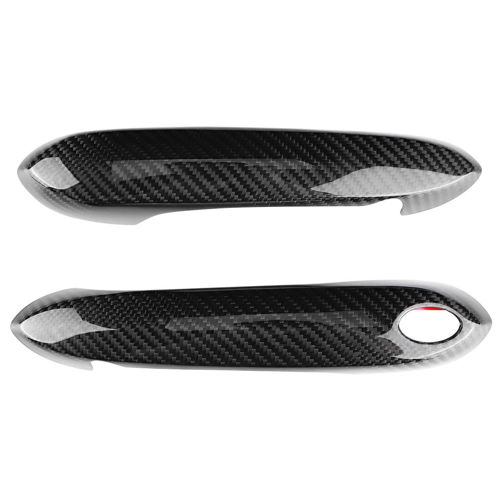 1Pair Car Modification Carbon Fiber Door Handle Cover Trim for Supra A90 2018‑2021