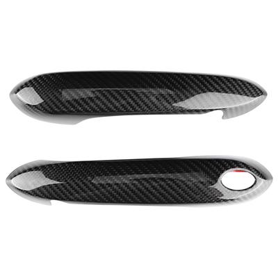 1Pair Car Modification Carbon Fiber Door Handle Cover Trim for Supra A90 2018‑2021