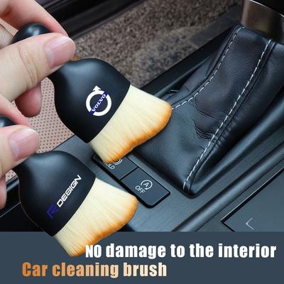 Spazzola per la polvere del logo dell'auto, spazzola morbida per la pulizia dei dettagli interni, fessure, bocchette d'aria per XC90 XC60 C30 T6 C70 XC40 XC70 V70 V50 S80 S40