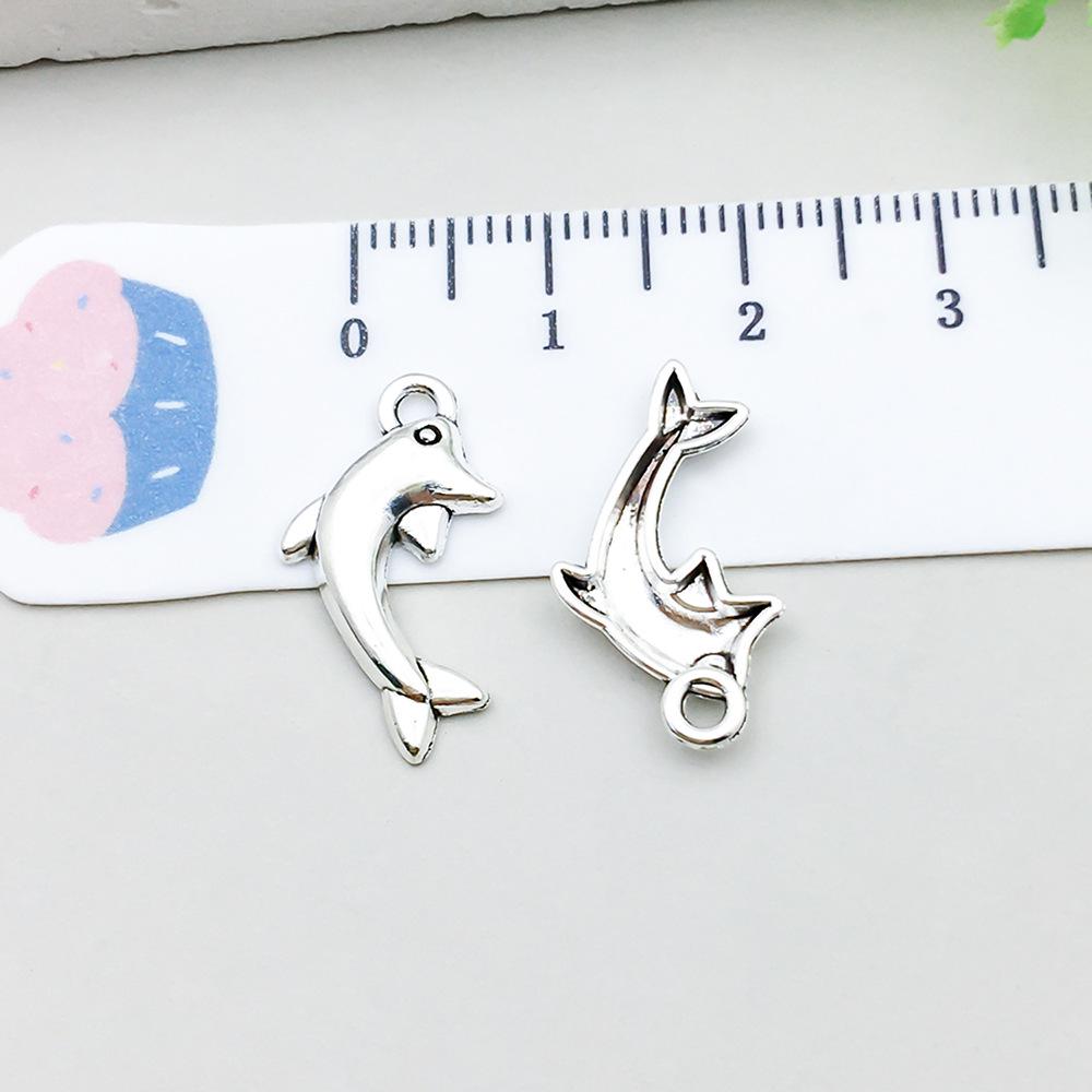 Set di 100 Ciondoli Gatto Farfalla Luna Argento Antico per Braccialetti e Collane Fai da Te