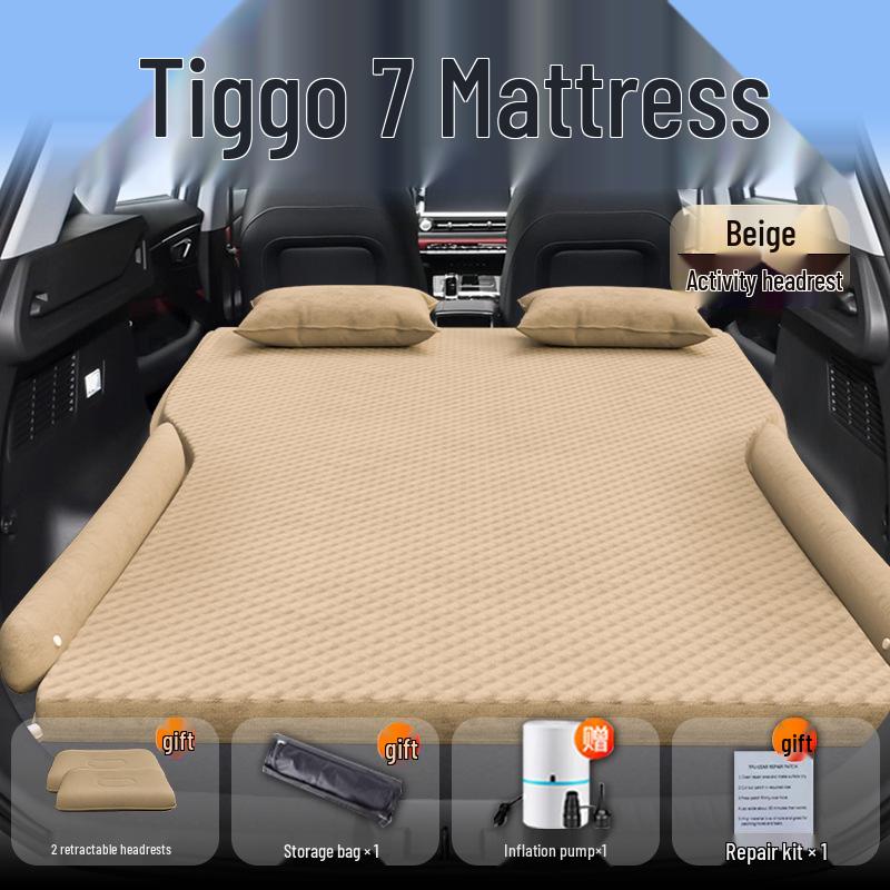 Chery Tiggo 7 Aufblasbare Auto-Matratze - Schlafmatte für Rücksitz/Kofferraum für 25 Autos.