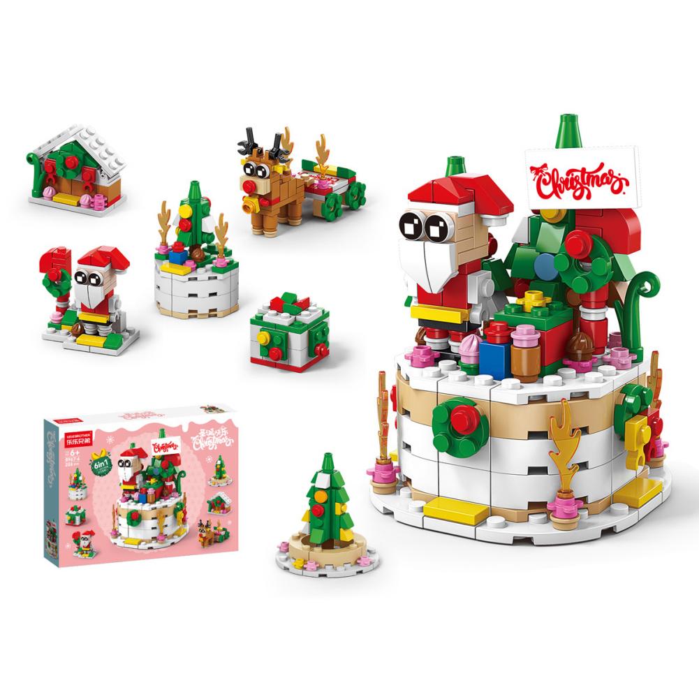 Christmas Theme Building Blocks Diy City Friends Tree House Bricks Toys For Children Xmas Gifts