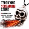 Skull Whistle Mini Ceramic Sound Toy Retro Skull Ornament Prop Pocket Size Toy for Halloween Travel Use