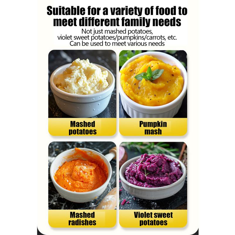 Kitchen Gadget Creative Food Mud Press Masher Puree Juice Maker Stainless Steel Manual Potatoes Crusher Pusher Fruit Tools