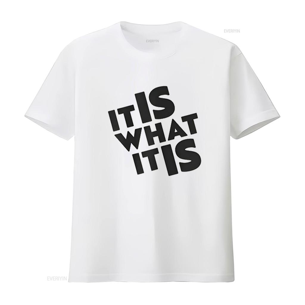 It Is What Womens T Shirt White 4X Large vintage Washed graphic Stretched Top For Everyday Wear Casual streetwear fashion Soft