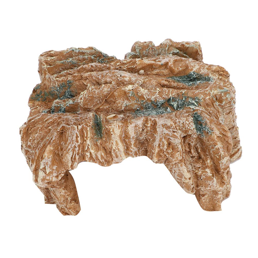 Resin Rockery Turtle Hide Rock Climbing Basking Habitat Cave for Landscape Decoration