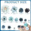 25Pcs 4cm Artificial Flower Blue Artificial Dahlia Rose Flower for Wedding Bridal Party Baby Shower Graduation Season Home Decor