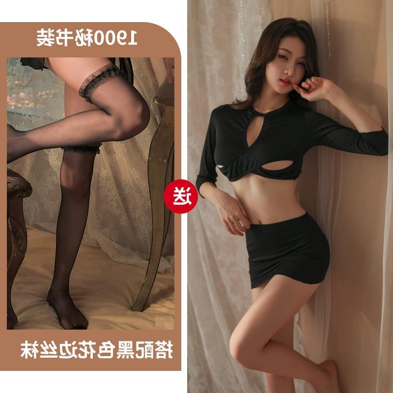 Sexy Uniform Seduction Secretary Hip Skirt Suit New Sexy Tight Women's Lingerie Cosplay Cross-leakage