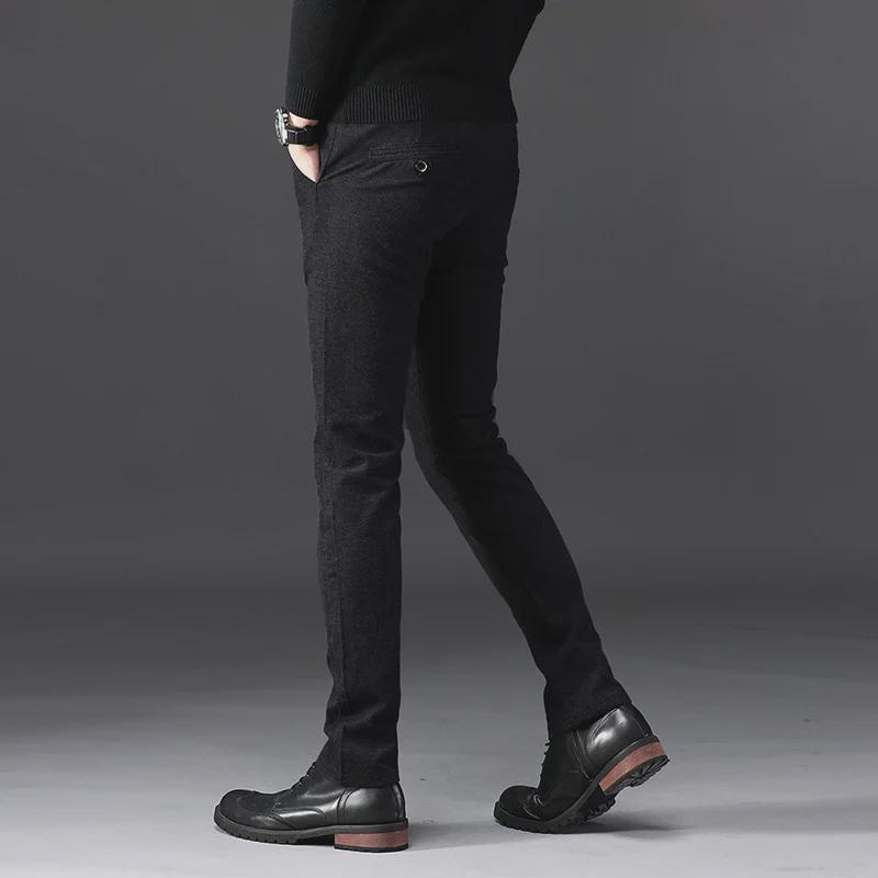 Men's Casual Slim Elastic Cotton & Linen Pants with Simple Open Pockets - Multi-Color Trousers