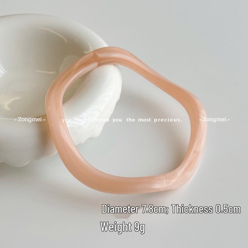 Korean Minimalist Acrylic Marble Pattern Vintage Bracelet for Women