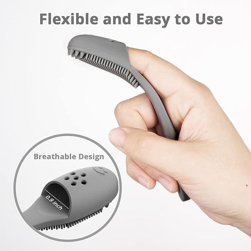 Pet Oral Cleaning Silicone Finger Toothbrush for Dogs and Cats