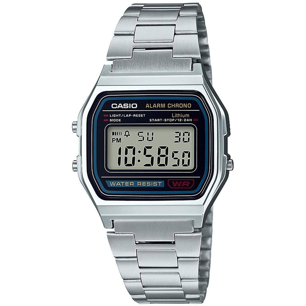 Casio wristwatch Collection A158WA-1JH mens silver