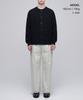 Musinsa Standard Relaxed Ribbed Round Neck Cardigan [Black]