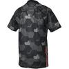 Adidas X Tango Collaboration Pattern Print V-Neck Knit Short Sleeve T-Shirt Men Tops Black FM0831