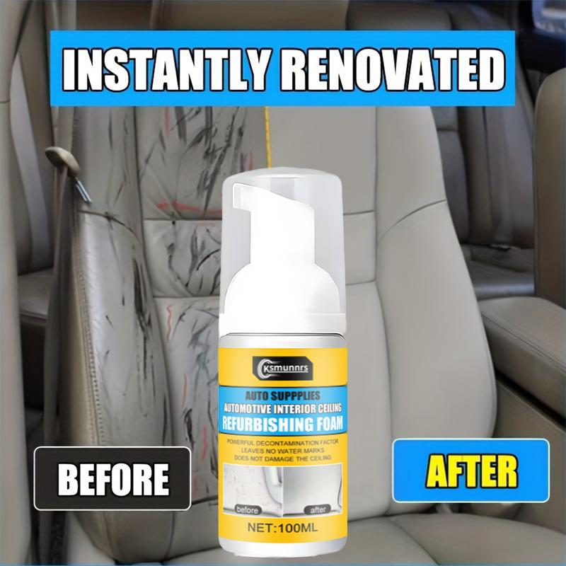 Automotive Interior Foam - Quickly Removes Stains and Dust from Seats, Headliners, Carpets, Fabrics, and Plastic Surfaces - Easy