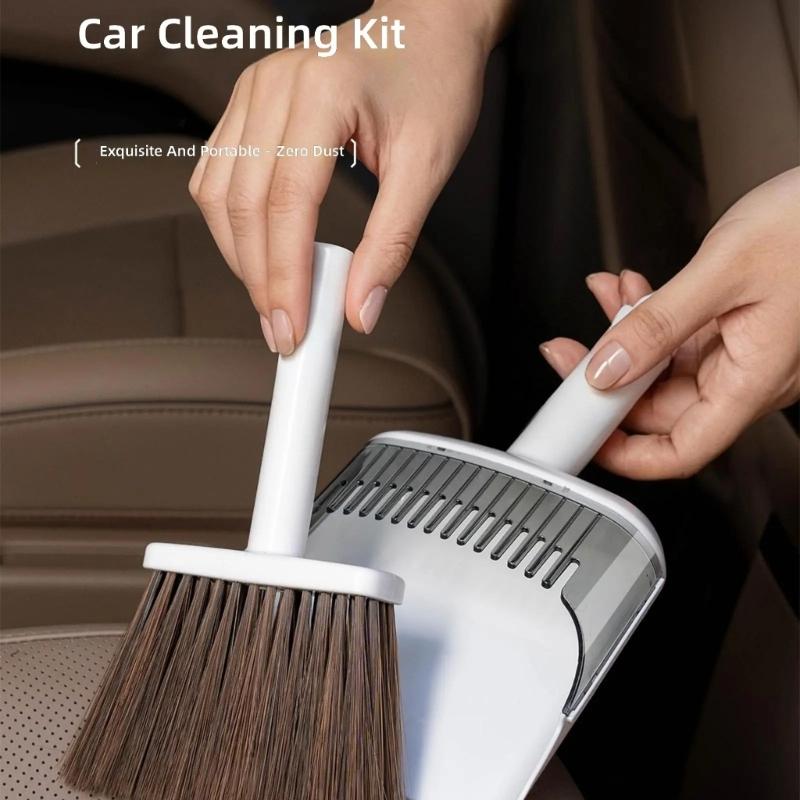 Small Handheld Sweeper With Dustpan For Tabletop Vehicle Interior Cleaning Home Cleaning Drawers Desktop Sofa Outdoor