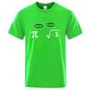 Summer Round Neck Math Formula Graphic Printed T-shirts Fashionable Casual Pure Cotton Short Sleeved Men's T-shirts