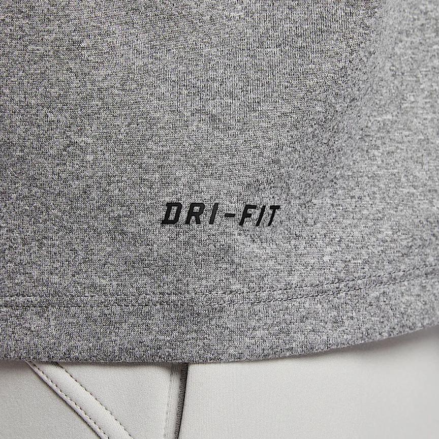 Nike Dri-Fit Team Legend Quick-Dry Comfortable Crew Neck Short Sleeve T-Shirt Women Tops Carbon-Gray IB8899-091