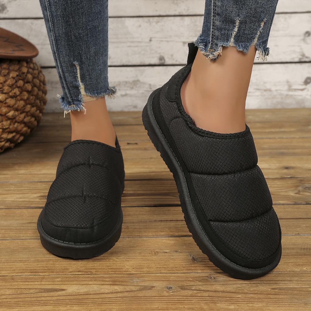 Chaussures en coton décontractées confortables plates classiques antidérapantes bottines courtes